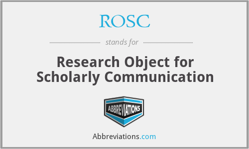 ROSC - Research Object for Scholarly Communication