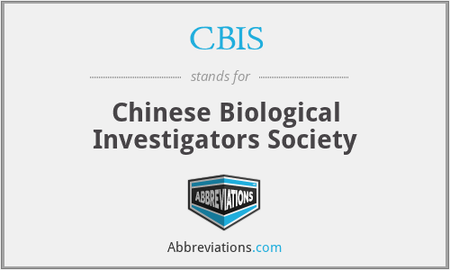 CBIS - Chinese Biological Investigators Society
