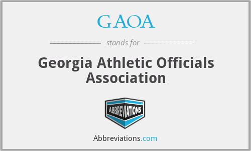 GAOA - Georgia Athletic Officials Association