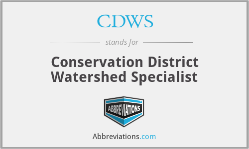 CDWS - Conservation District Watershed Specialist