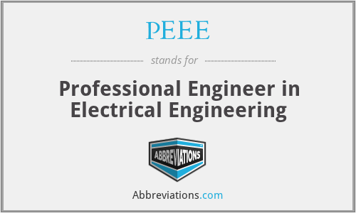 PEEE - Professional Engineer in Electrical Engineering