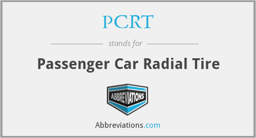 PCRT - Passenger Car Radial Tire