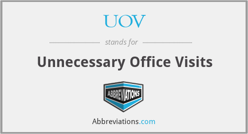 UOV - Unnecessary Office Visits