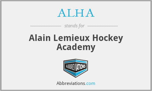 ALHA - Alain Lemieux Hockey Academy