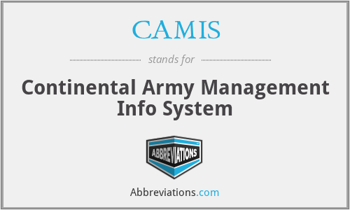 CAMIS - Continental Army Management Info System