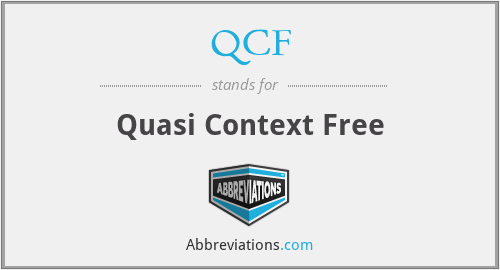 QCF - Quasi Context Free