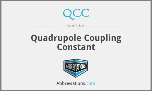 QCC - Quadrupole Coupling Constant