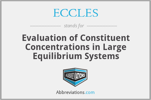 ECCLES - Evaluation of Constituent Concentrations in Large Equilibrium Systems