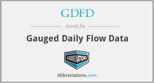 GDFD - Gauged Daily Flow Data
