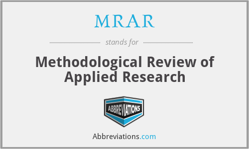 MRAR - Methodological Review of Applied Research
