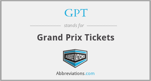GPT - Grand Prix Tickets