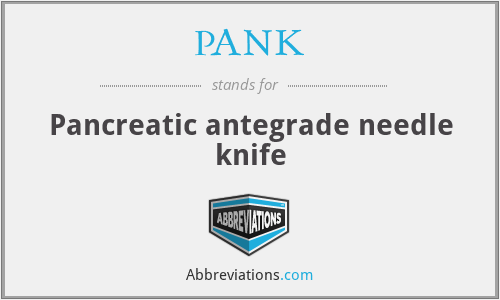 PANK - Pancreatic antegrade needle knife