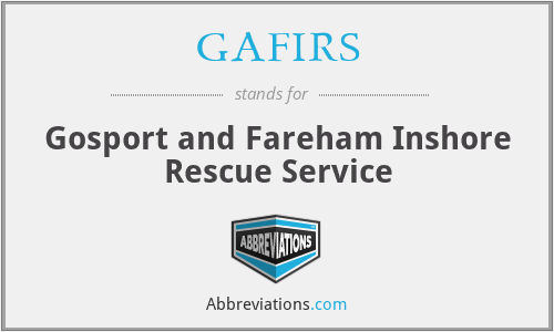 GAFIRS - Gosport and Fareham Inshore Rescue Service
