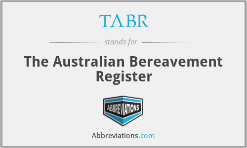 TABR - The Australian Bereavement Register