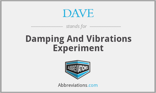 DAVE - Damping And Vibrations Experiment