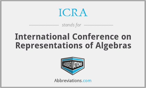 ICRA - International Conference on Representations of Algebras