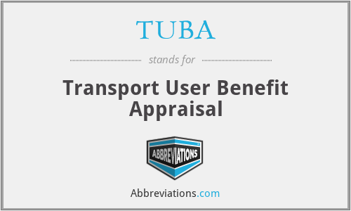 TUBA - Transport User Benefit Appraisal