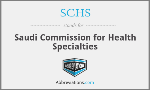 SCHS - Saudi Commission for Health Specialties