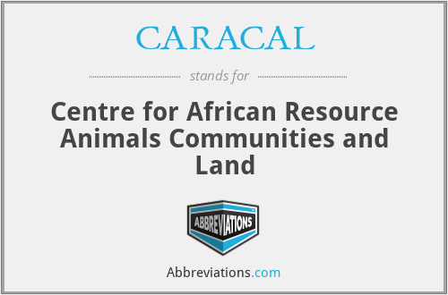 CARACAL - Centre for African Resource Animals Communities and Land