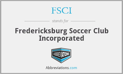 FSCI - Fredericksburg Soccer Club Incorporated