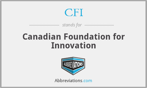 CFI - Canadian Foundation for Innovation