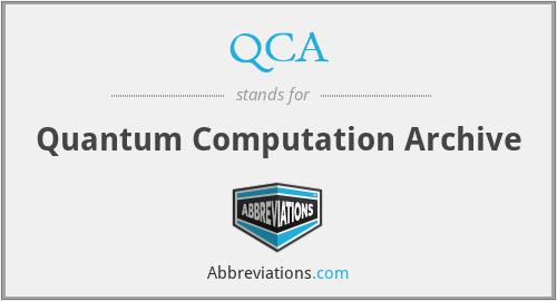 QCA - Quantum Computation Archive