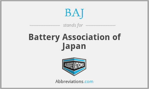 BAJ - Battery Association of Japan