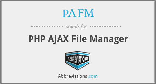 PAFM - PHP AJAX File Manager