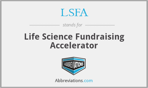 LSFA - Life Science Fundraising Accelerator