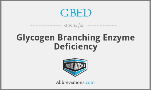 GBED - Glycogen Branching Enzyme Deficiency
