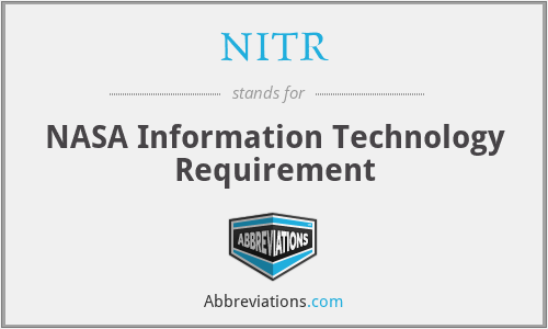 NITR - NASA Information Technology Requirement