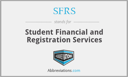 SFRS - Student Financial and Registration Services