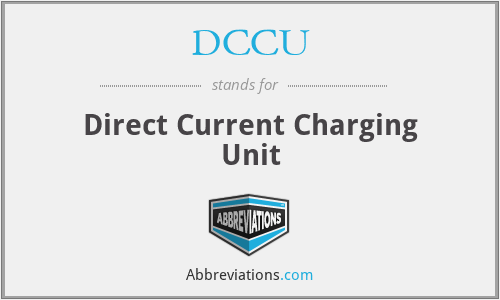 DCCU - Direct Current Charging Unit