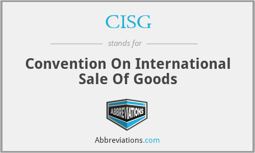 CISG - Convention On International Sale Of Goods