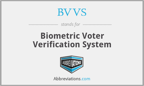 BVVS - Biometric Voter Verification System