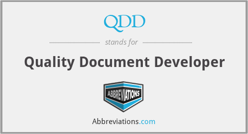 QDD - Quality Document Developer
