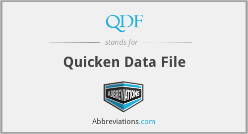 QDF - Quicken Data File