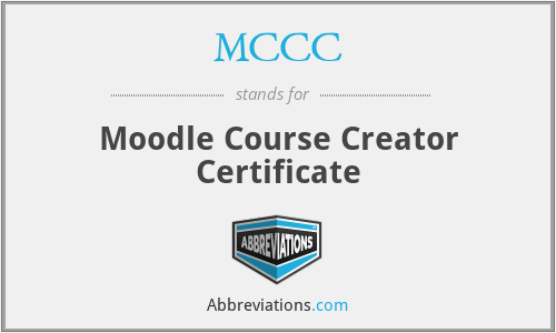 MCCC - Moodle Course Creator Certificate