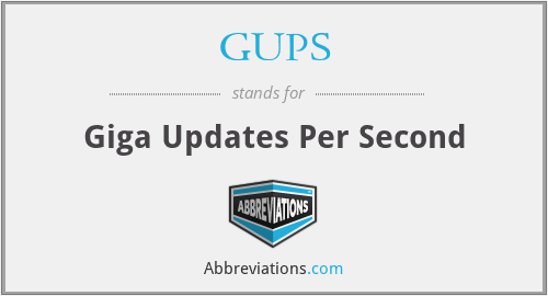 GUPS - Giga Updates Per Second