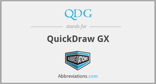 QDG - QuickDraw GX