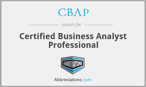 CBAP - Certified Business Analyst Professional