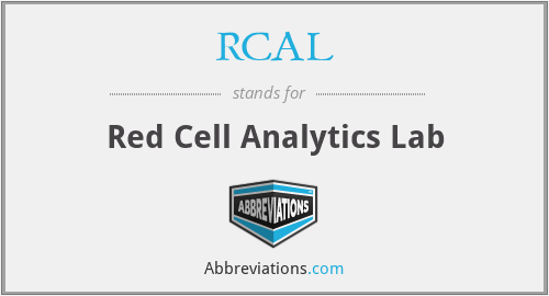 RCAL - Red Cell Analytics Lab