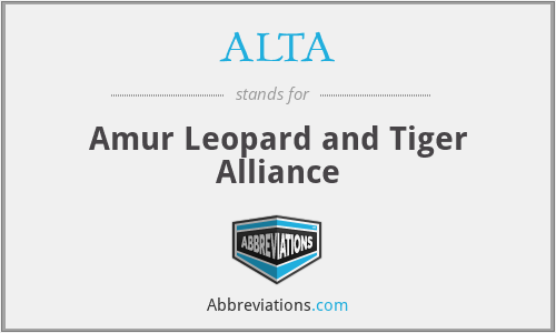 ALTA - Amur Leopard and Tiger Alliance