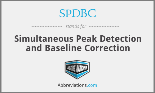SPDBC - Simultaneous Peak Detection and Baseline Correction
