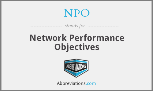 NPO - Network Performance Objectives
