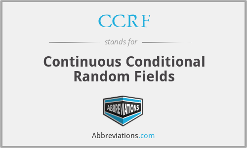 CCRF - Continuous Conditional Random Fields