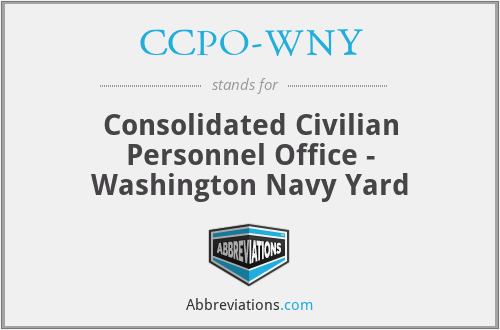 CCPO-WNY - Consolidated Civilian Personnel Office - Washington Navy Yard