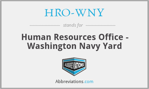 HRO-WNY - Human Resources Office - Washington Navy Yard
