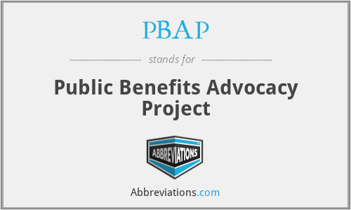 PBAP - Public Benefits Advocacy Project
