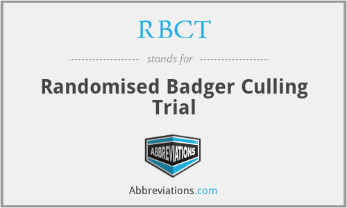 RBCT - Randomised Badger Culling Trial